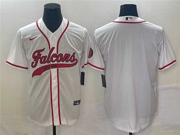 Mens Atlanta Falcons Blank White With Patch Cool Base Stitched Baseball Jersey->atlanta falcons->NFL Jersey